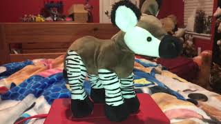 Okapi stuffed animal toy review part 1 (featuring Tinsel helping me with the video)
