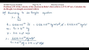 If the velocity of the electron in Bohr