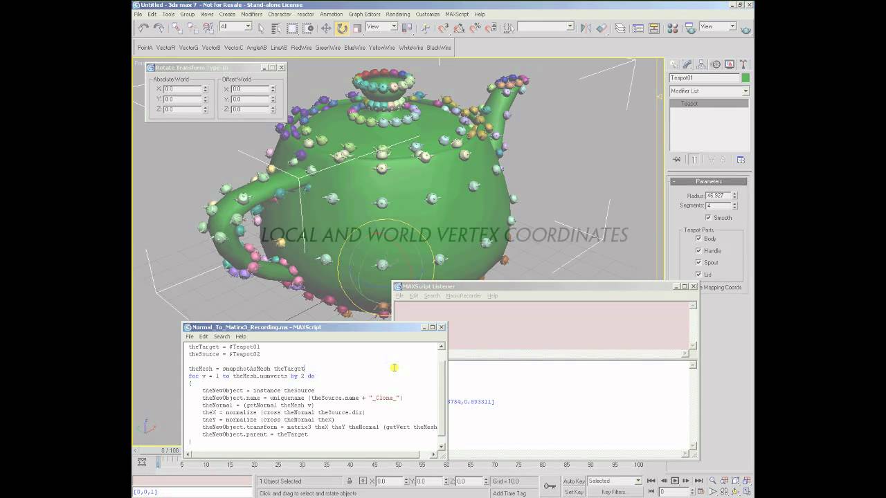 3DS MAX [14] 9 - Vectors and Matrix 3 - Pt.3 - YouTube