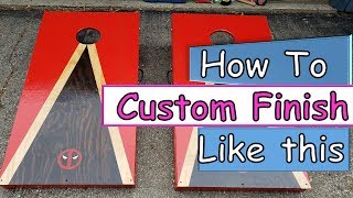 How to do a Custom Deadpool finish and more on your Cornhole tables!s
