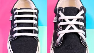 6 CREATIVE WAYS TO TIE YOUR SHOE LACES QUICK AND EASY