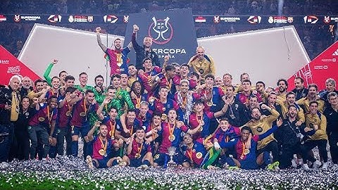 FC BARCELONA  SPANISH SUPERCUP 24/25 TROPHY CELEBRATION!