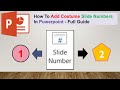 How to make costum slide number in Powerpoint