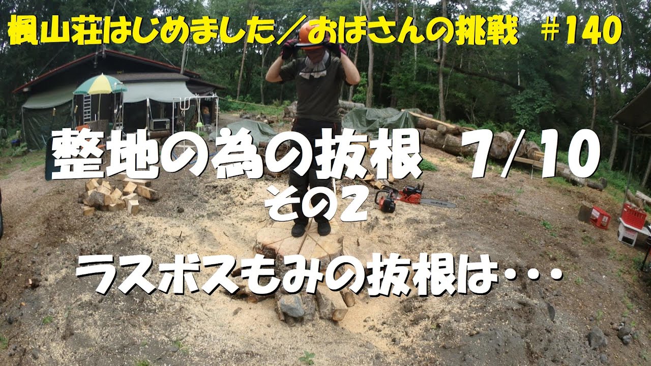 ＃１４０　整地の為の抜根　7/10　その２　／　ラスボスもみの抜根は…どうなったのでしょうか？