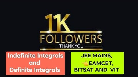 #Indefinite Integration#JEE Mains #EAMCET #BITSAT