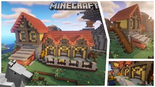 MEDIEVAL HORSE STABLE IN MINECRAFT!!! - Extreme Builder - Tutorial｜How to build