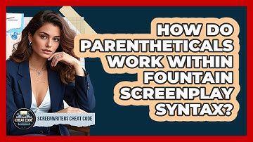 How Do Parentheticals Work Within Fountain Screenplay Syntax? - Screenwriter
