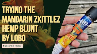 Trying the Mandarin Zkittlez Hemp Blunt by Lobo