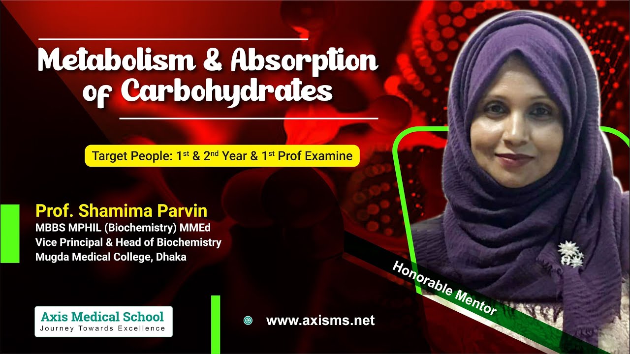 Biochemistry | Absorption and Metabolism of Carbohydrates