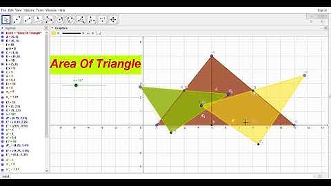GEOGEBRA : AREA OF TRIANGLE