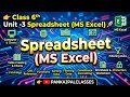 📊 Spreadsheet (MS Excel) Complete Tutorial in Hindi | Class 6 | KVS/CBSE | Excel Basics to Advanced