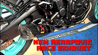 2023 Yamaha MT07 New Akrapovic Race Exhaust