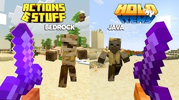 HOLD MY ITEMS (mod) Java vs Bedrock COMPARISON (actions & stuff)