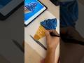 Oil pastels drawing# Blueberry icecream with oil pastels
