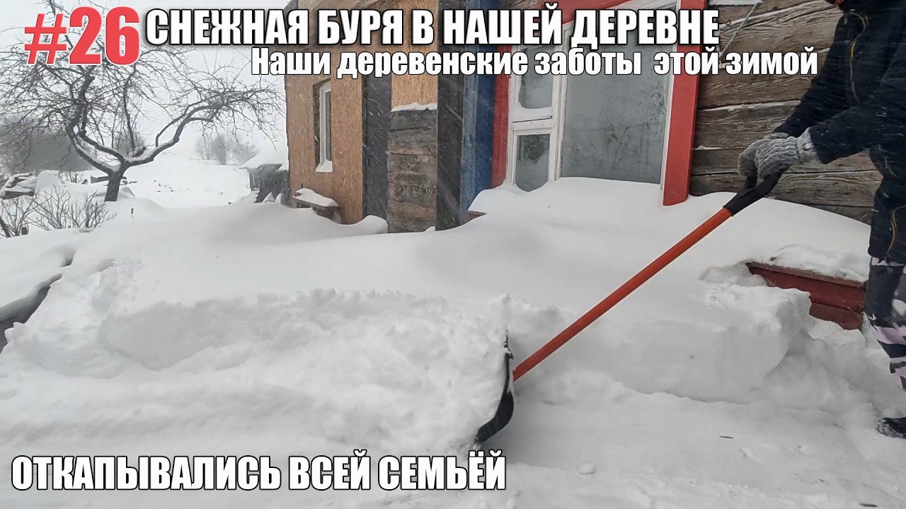 #26 ПЕРЕЕХАЛИ В БЕЛАРУСЬ 🇧🇾: КАК ВСТРЕТИЛИ СНЕЖНУЮ БУРЮ В ДЕРЕВНЕ, ОТКАПЫВАЛИСЬ ВСЕЙ СЕМЬЕЙ
