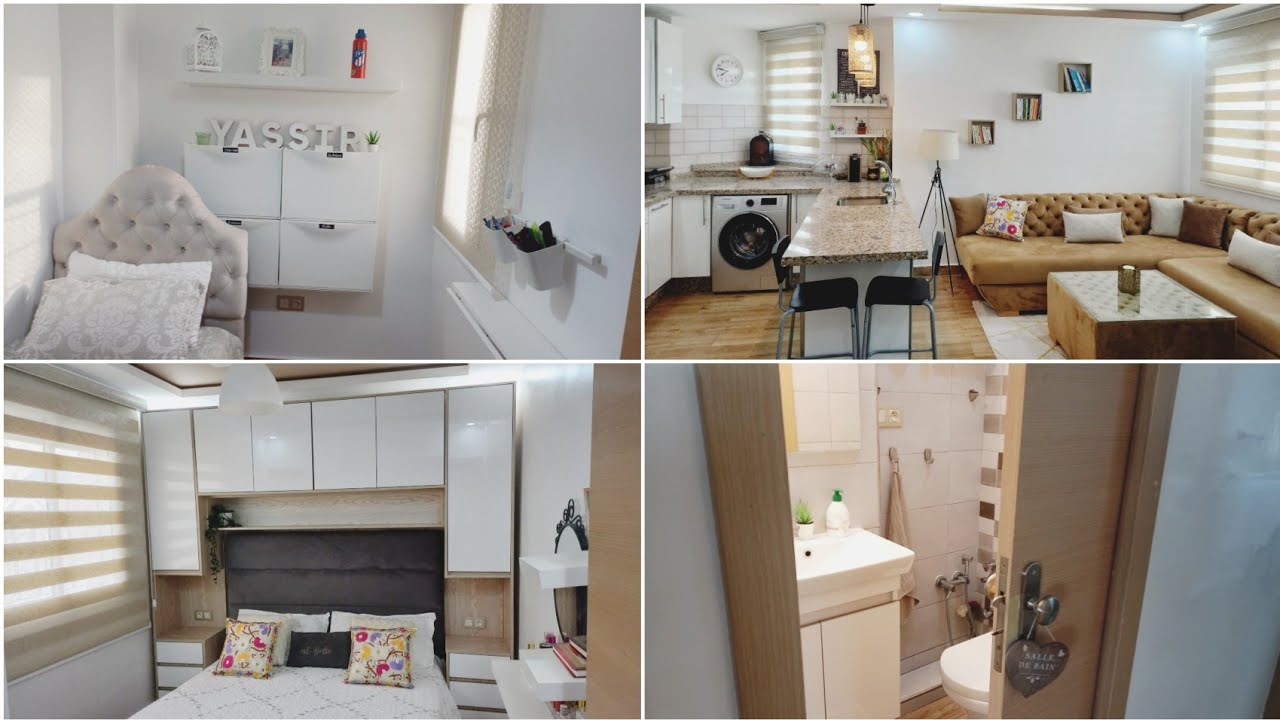 شقتي بالسكن الاقتصادي، جولة في غرف النوم والحمام😍ديكور راقي  وافكار متميزة للمساحات الضيقة جدا🤩👏👍👍