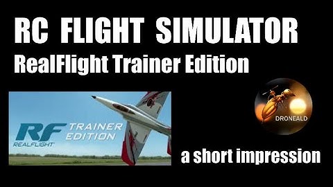 RC Flight Simulator | RealFlight Trainer Edition | short impression | E-flite HABU sts | SPEKTRUM