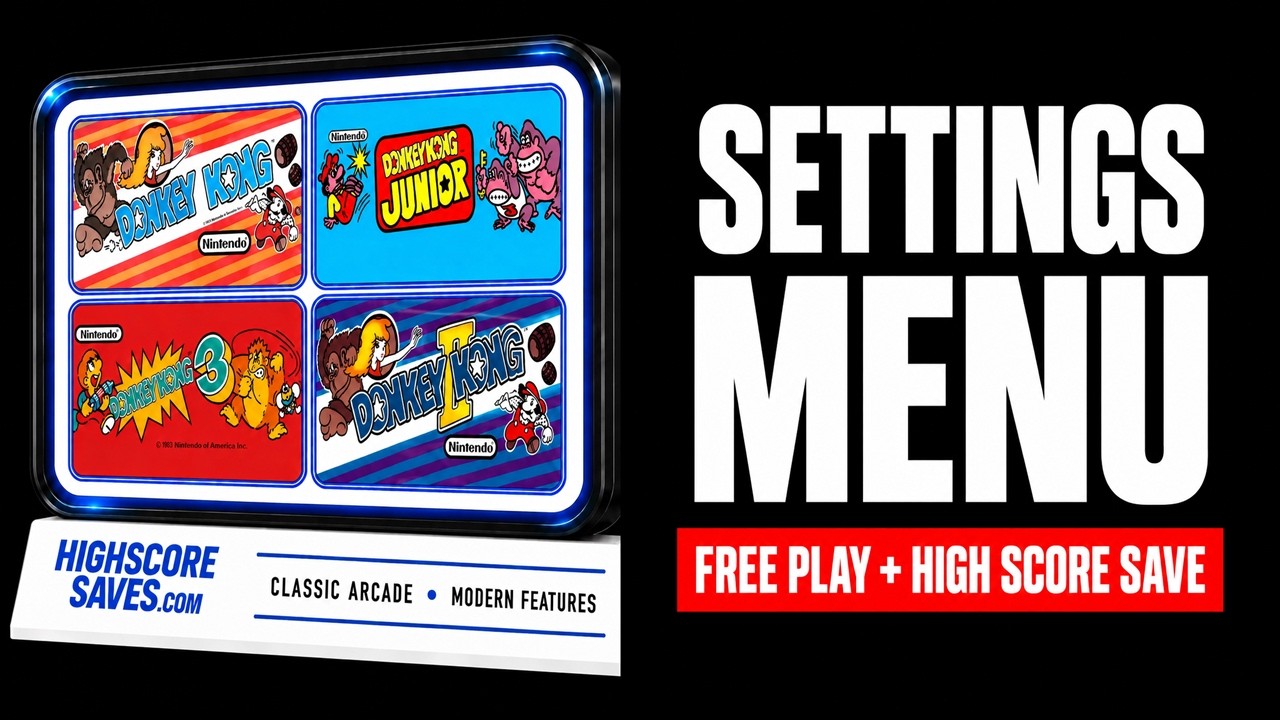 Donkey Kong Rearranged 3DK and 3DKJr Multigame settings menu video