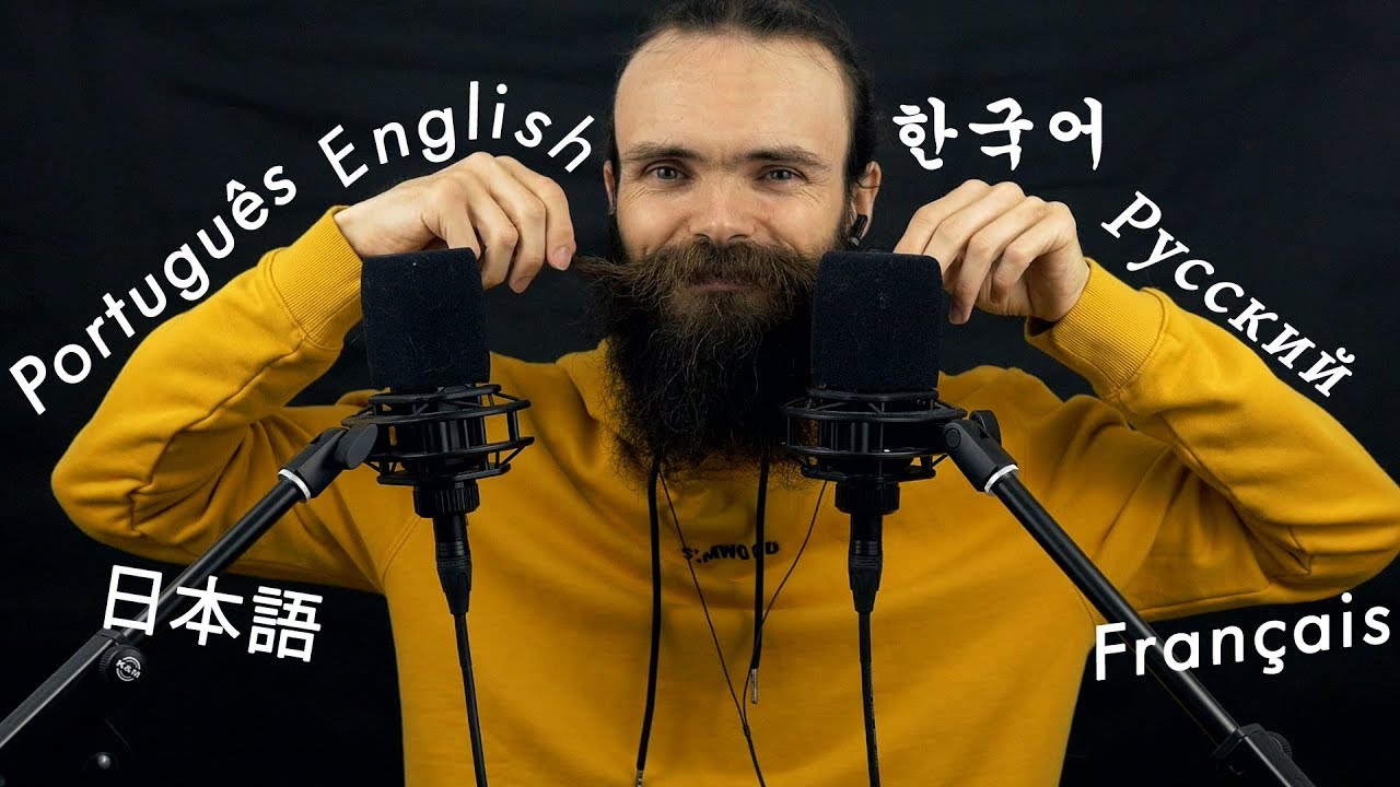 ASMR Fall Asleep Fast, Wake up as a Polyglot (6 languages, 50 triggers)