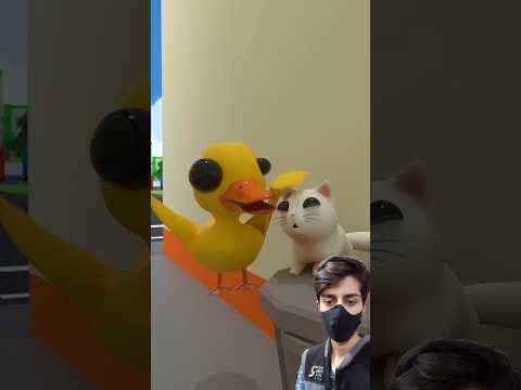 POV: You see a random cat on the street #shorts #babyduck #cartoon #cat