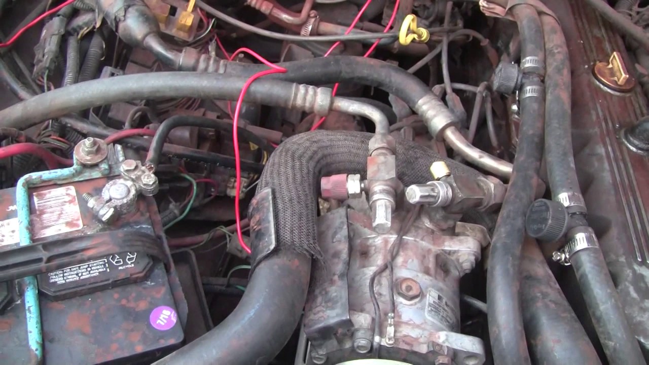 1988 Jeep XJ Air Conditioning Sniff/Leak Testing. - YouTube