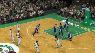 Jayson Tatum from way down town bang bang