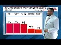 Thursday, September 17th, 2026: Sopped in with the heat through the weekend; Rain Chances Return Sun