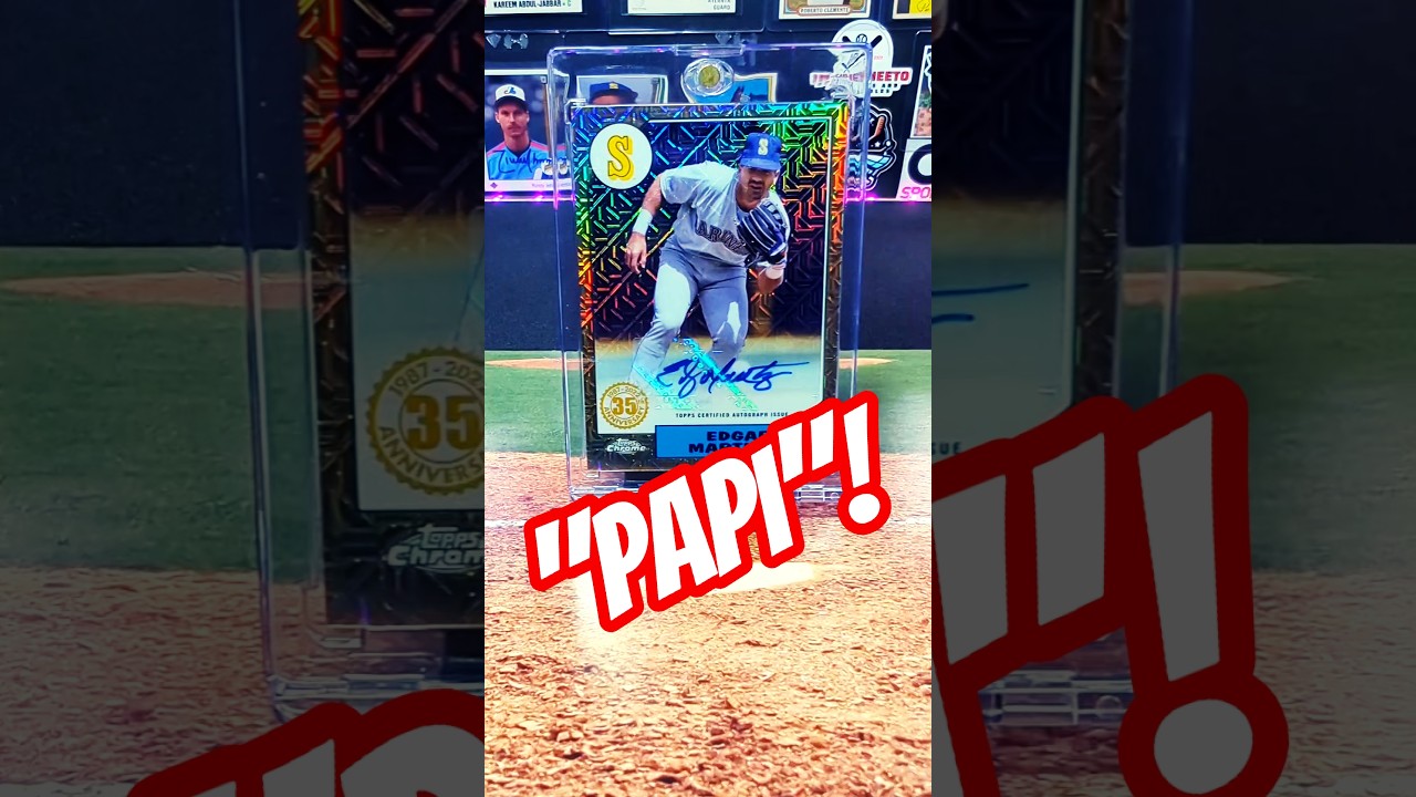 🔥 1987 Chrome Mojo Magic! Edgar Martínez Auto /30 — Красота из Зала славы!