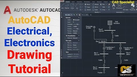 AutoCAD Single Line Diagram Drawing Tutorial for Electrical Engineers, Electronic Telecommunication