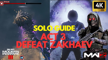 SOLO MW3 ZOMBIES ACT 3 FINAL MISSION DEFEAT ZAKHAEV #videogame #gaming #howto #mw3 #mwz #warzone