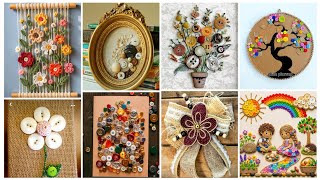 Aesthetic Button + Jute + Crafts for Rustic Home Decor 🏡🌿 | Relaxing DIY Anti-Stress Craft Ideas ✨