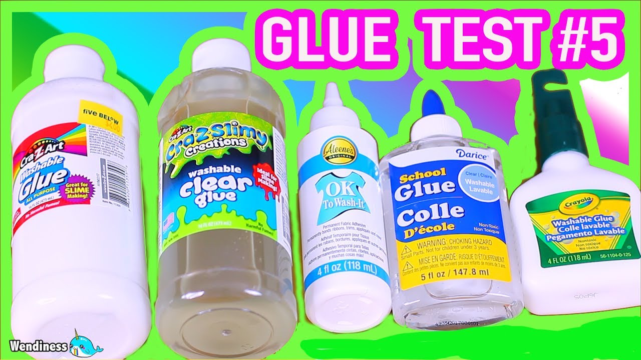 glue test for slime 5 washable glue tested youtube