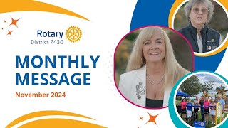 District 7430 Monthly Message // November 2024
