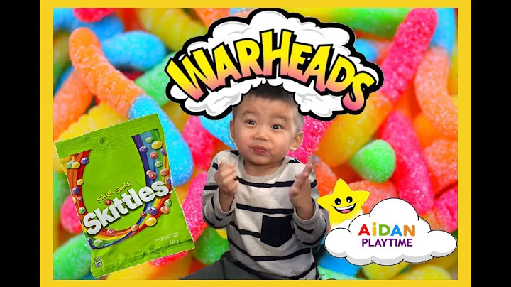 Kid Airplane Ride Sour Candy Challenge Fidget Spinner Battle Gumball Machine with Aidan PlayTime