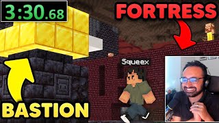 Squeex's First Attempt at Speedrunning Minecraft (ft. PRO Speedrunner k4yfour)