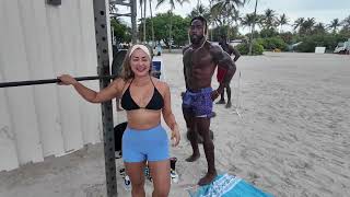 Leg day on the beach@BrolyGainz007 