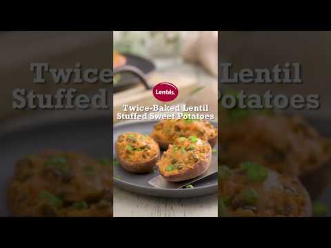 Twice-Baked Lentil Stuffed Sweet Potatoes