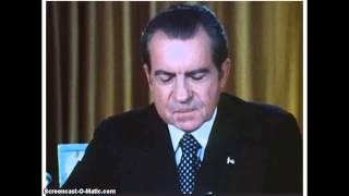 President Richard M. NIXON Defends His Office On Watergate Charges Part 1
