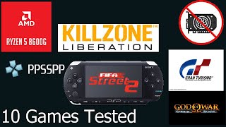 Ryzen 5 8600G | PSP Emulation Test | 4X Res | PPSSPP | No GPU