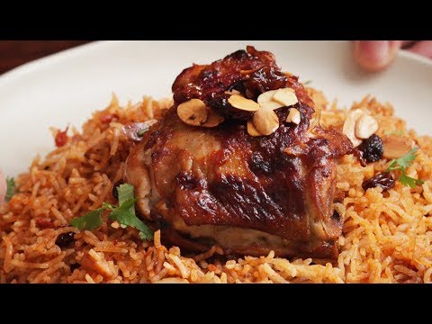 Chicken Kabsa (Simple Arabian Biryani With Grilled Chicken)