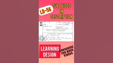 B.Ed (3rd sem) Education Method Learning Design | এডুকেশন (শিক্ষাবিজ্ঞান) শিখন নকশা