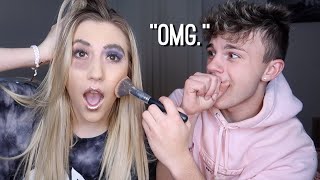 My GUY BEST FRIEND does my makeup (GONE WRONG)
