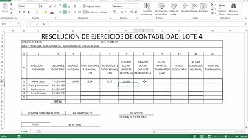 Tabla de Nómina en Excel (2022) | Estudiante del IRFA
