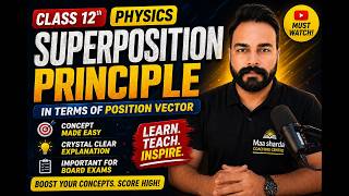 Class 12th Physics Chapter 1 Superposition principle in terms of position vectors NCERT, CBSE