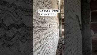 Plaster checklist dekhi #ConstructionLife #CivilEngineerLife #PlasterTips #SiteLife #EngineerMindset