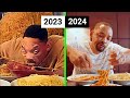 Will smith eating spaghetti ai  2023 vs 2024