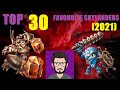 Top 30 Favourite Skylanders