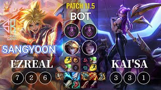 SRB Sangyoon Ezreal vs Kai'Sa Bot - KR Patch 11.5