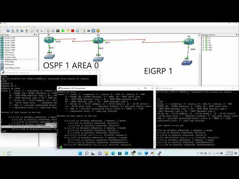 Configure OSPF 1 Area 0 with EIGRP 1 using re distributed | Micro Touch