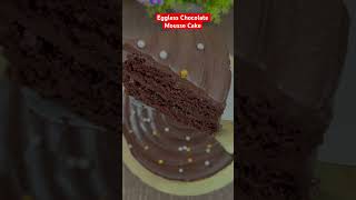 Eggless chocolate mousse cake youtube youtubeshorts shorts subscribe